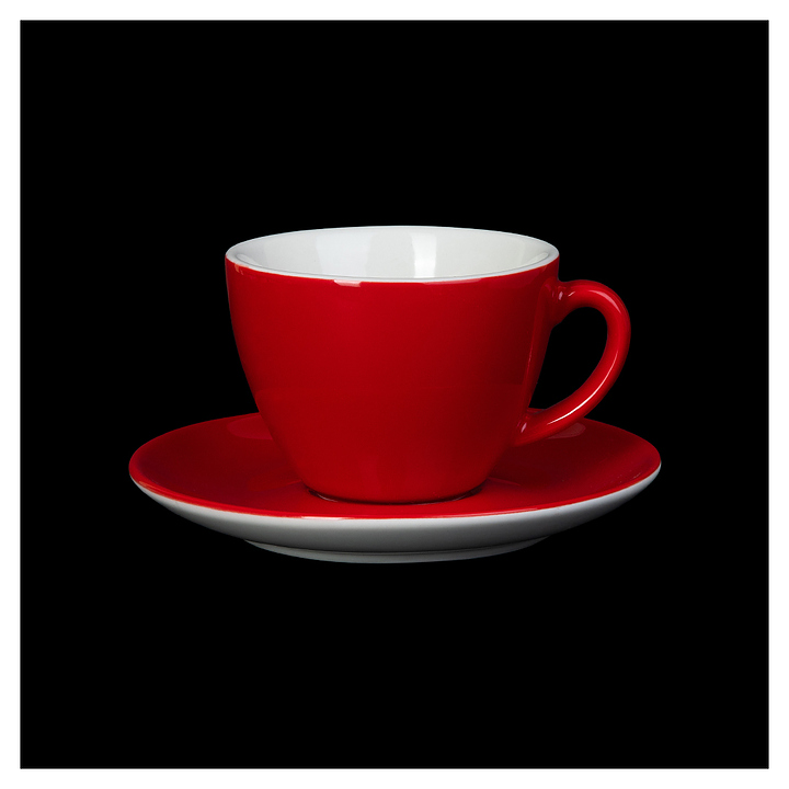 Чайная пара Corone Gusto 4613/4615 200 мл (фарфор) красная