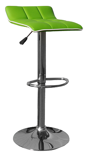 Стул барный DOBRIN 5014-LM (зелено-белый, хром)