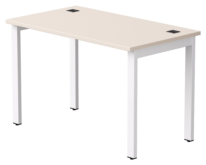 Стол офисный Everprof EVO 1180х670х755 мм (ЛДСП / металл) кашемир / белый