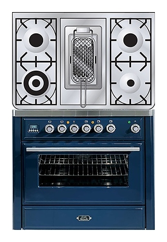 Газовая плита с духовым шкафом ILVE M-90RD-E3
