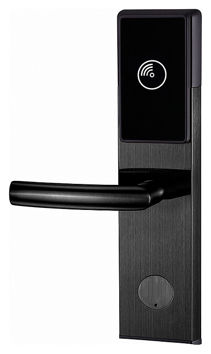 Замок электронный автономный NORWEQ iCLASSIC MF, ручка Practical 5, с цилиндром, отделка матовый черный, левый
