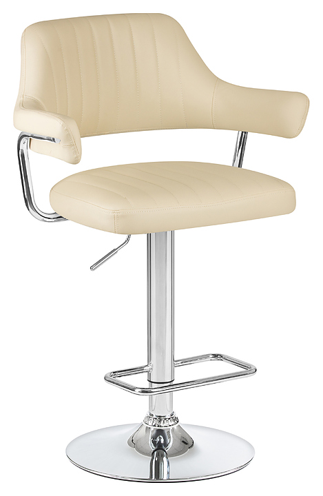 Стул барный DOBRIN 5019-LM CHARLY (кремовый, хромированная сталь)