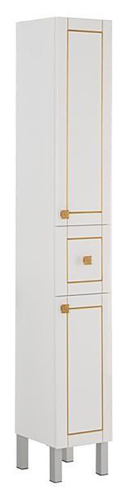 Шкаф-пенал Aquanet Честер 30 белый, золото
