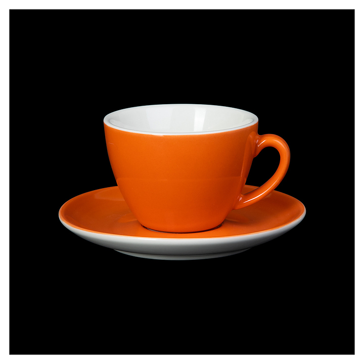 Чайная пара Corone Gusto 4613/4615 200 мл (фарфор) оранжевая