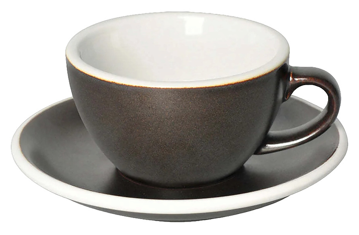 Кофейная пара Loveramics Egg Cappuccino C088-78BGU/C088-79BGU 200 мл, титановый (gunpowder)