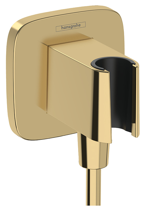Шланговое подсоединение Hansgrohe HG Fixfit Q 26887990 с держателем душа, полированное золото