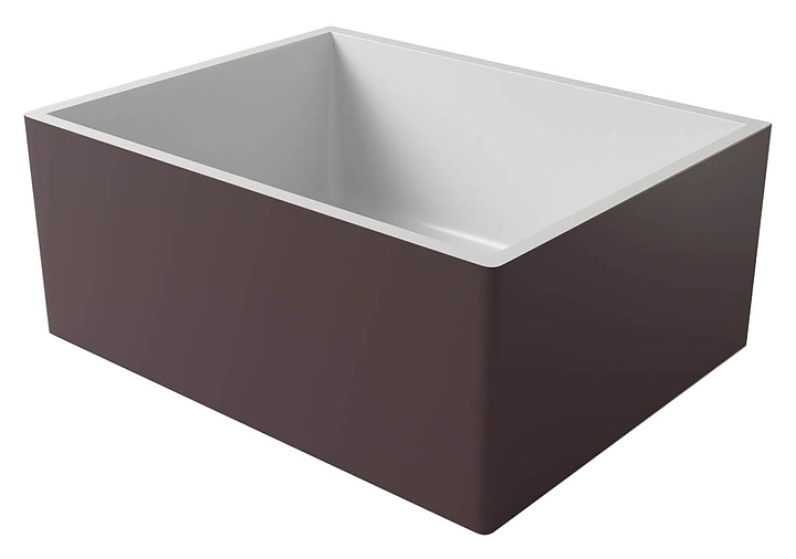 Раковина Holbi Halley Soft Rock Duo 53х39,5 см, белая матовая, цветная матовая