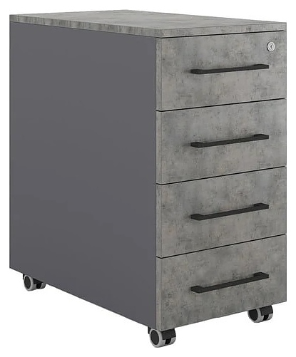 Тумба мобильная КОБОР TМ4-40/80 graphite/chicago