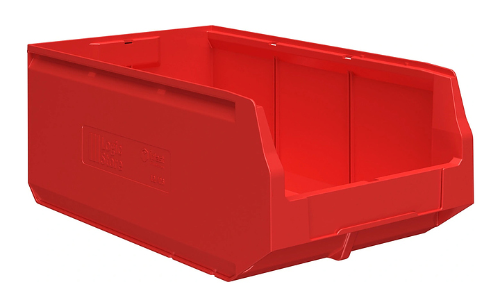 Контейнер iPlast Logic Store N1 500х300х200 мм с отверстиями для перегородок, красный