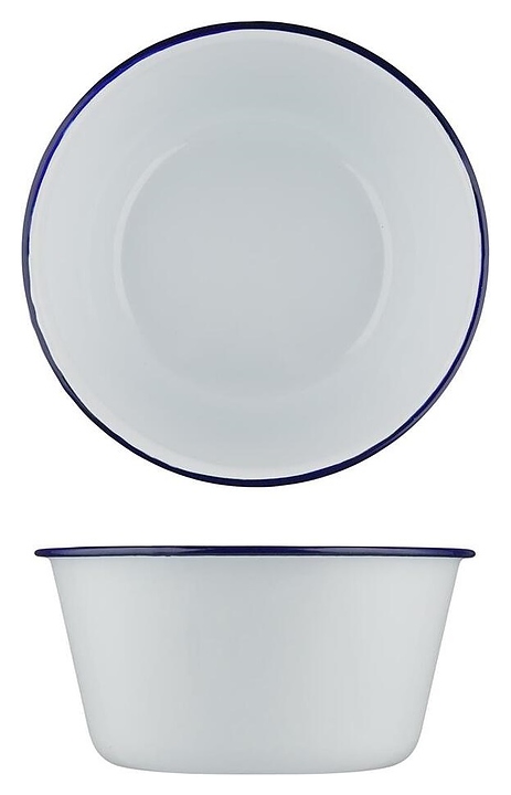 Салатник Sunnex CEB2049 Blue Rim 1500 мл d=18,6 см h=9,4 см (эмалированная сталь)