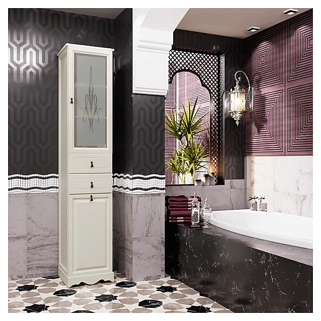 Шкаф-пенал OPADIRIS Тибет Z0000006213, левый, слоновая кость