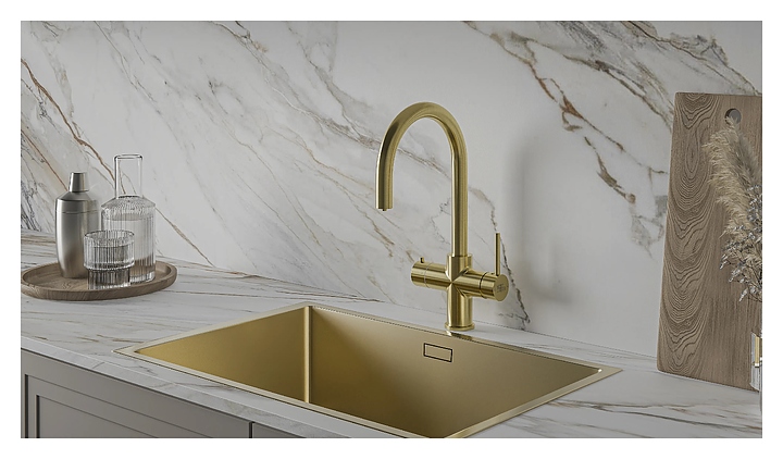 Система мгновенного кипячения воды 4 в 1 ArtisanTech Aquahot Milan, светлое золото