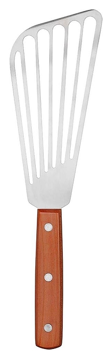 Лопатка P.L. Proff Cuisine 81240688 l=28,5 см с головкой 16х7,5 см перфорированная (нерж. сталь / дерево)