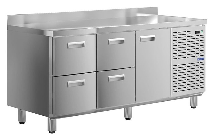 Стол холодильный KAYMAN КСХ-221/60 (1 дверь, 4 ящика)