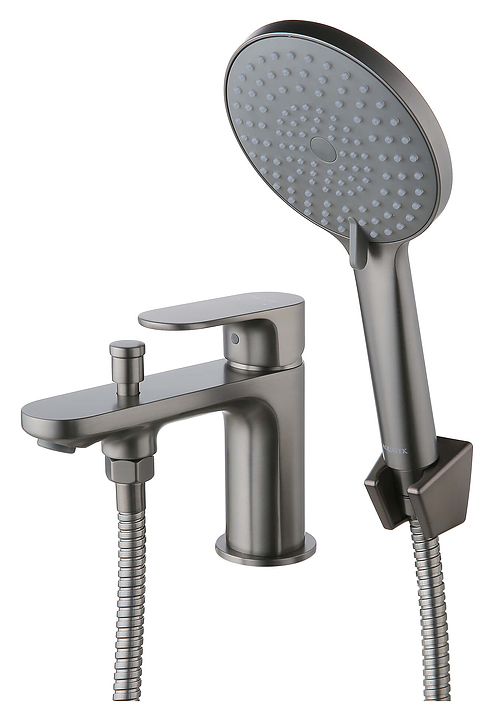 Смеситель для ванны с душем Aquatek Альфа AQ1944BGM оружейная сталь