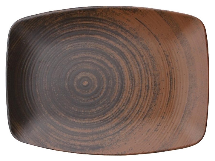 Блюдо прямоугольное Porland Lykke 118427 270х190 мм коричневое