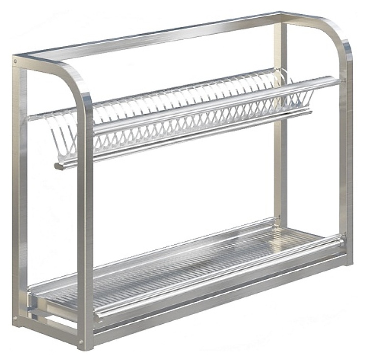 Полка настенная для тарелок и стаканов Restoinox ПНТС-1/1-900