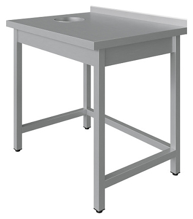 Стол универсальный для сбора отходов Luxstahl СО-9/6 обвязка трехсторонняя