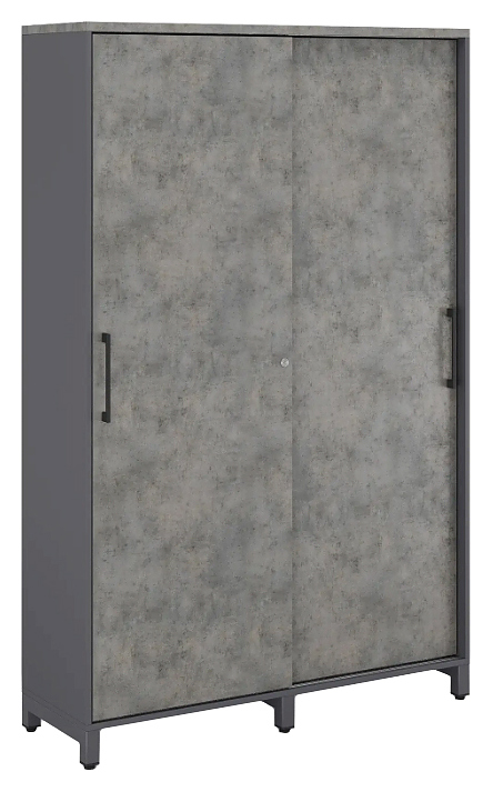 Шкаф для одежды КОБОР HG-120/60/M graphite/chicago