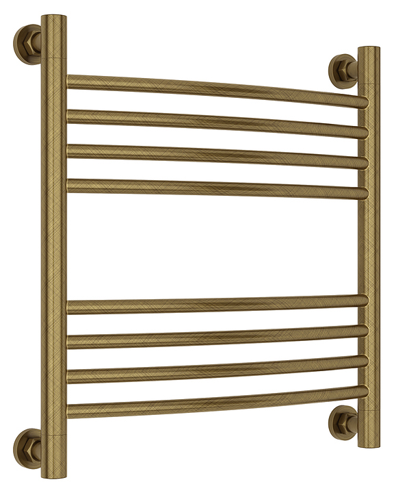 Полотенцесушитель водяной Сунержа Богема+ 50x50 см с выгнутой перемычкой, состаренная бронза