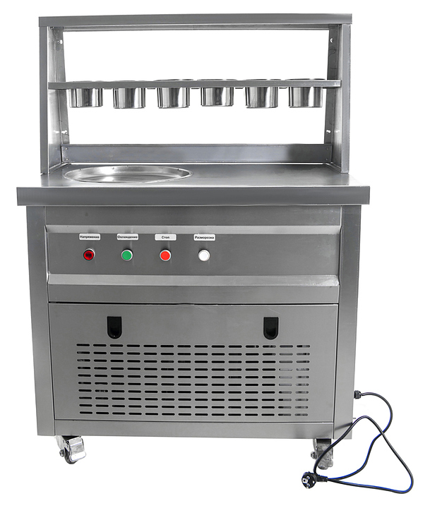 Фризер для жареного мороженого Foodatlas KCB-1Y (контейнеры, стол для топпингов)