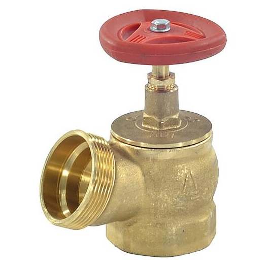 Клапан пожарный Апогей латунь угловой 125 гр КПЛ 65-1 Ду 65 1,6 МПа муфта-цапка