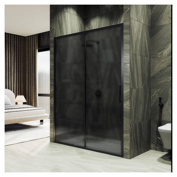 Дверь душевая MaybahGlass MGD-1290-6 180х195 см в нишу, раздвижная