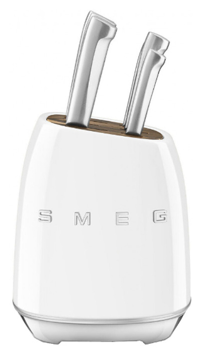 Набор ножей SMEG KBSF02WH (6 шт. с подставкой), белый