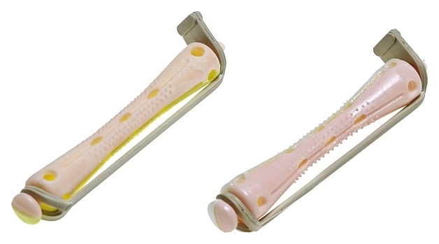 Коклюшки Sibel 4500349, 12 шт., 6,5 мм, короткие бело-розовые