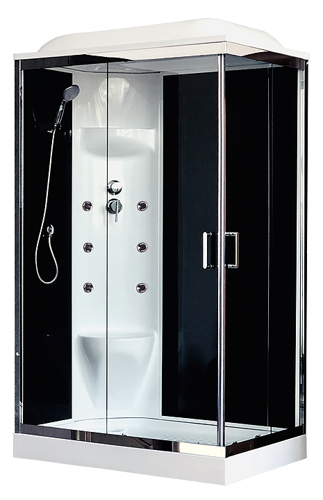 Душевая кабина с гидромассажем Royal Bath RB8120HP7-BT-CH-L левая 120х80 см