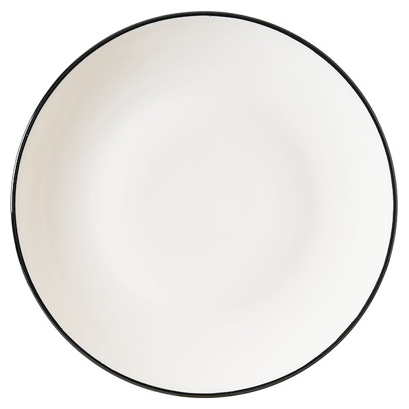 Тарелка Bonna Linea LNEBLGRM23DZ d=23 см (фарфор) черная