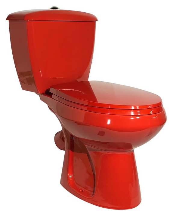 Унитаз-компакт Оскольская керамика Элисса, нижний подвод, красный