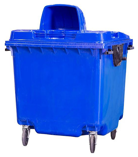 Контейнер для мусора ТАРА.РУ МКТ-1100 в сборе с капюшоном, синий