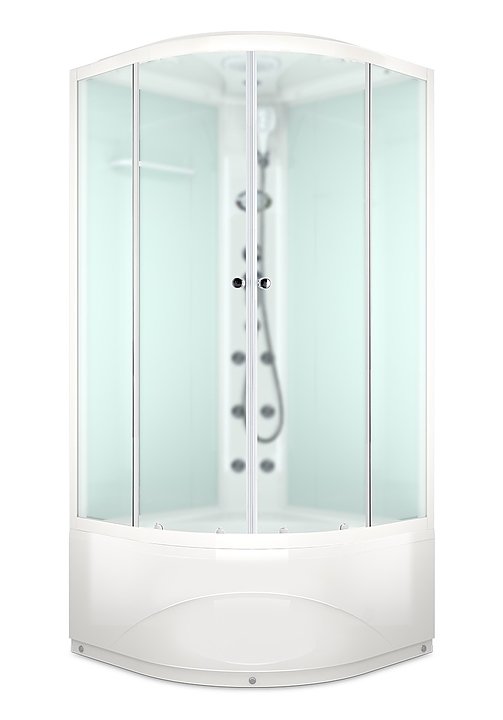 Душевая кабина с гидромассажем и блоком управления Domani-Spa Delight 99 high DS01D99HWM10 90х90 см