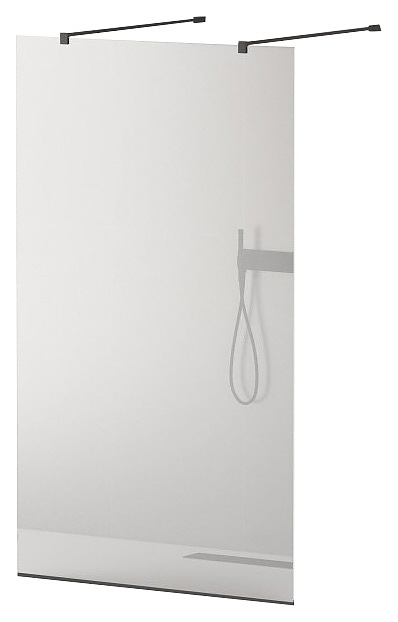 Перегородка душевая CEZARES LIBERTA-L-2-115-120-C-NERO 115х195 см, стекло прозрачное, профиль черный, кронштейн 120 см