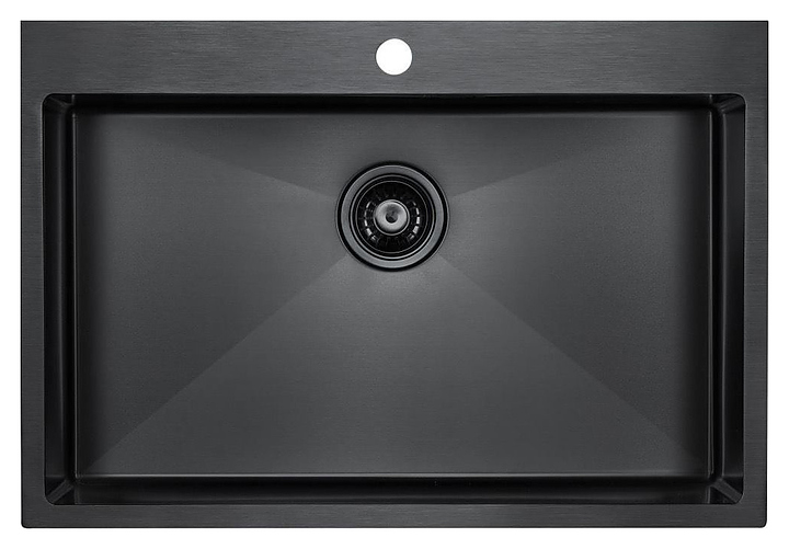 Мойка кухонная Paulmark Saar PM807551-GM вороненая сталь