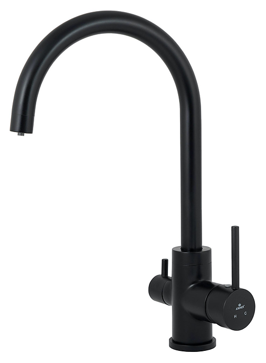 Смеситель для кухни Kaiser Mercur 26744-9 с подключением под фильтр для питьевой воды, черный матовый