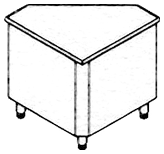 Прилавок угловой Kovinastroj (Kogast) SAE 90 наружный