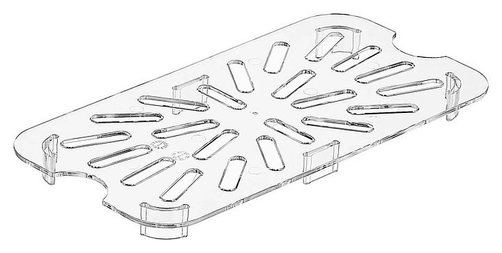 Дренажный поддон для гастроемкости Gastroplast GNPS-14 GN1/4 (поликарбонат) прозрачный