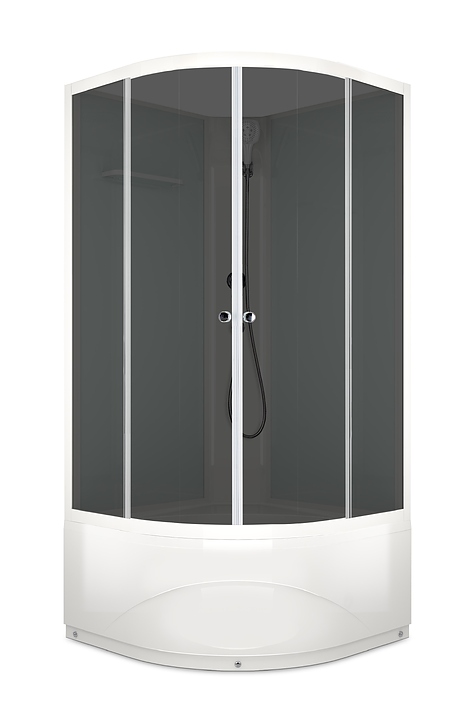 Душевая кабина без крыши Domani-Spa Eco Delight 99 high DS01EcD99HWT00 90х90 см