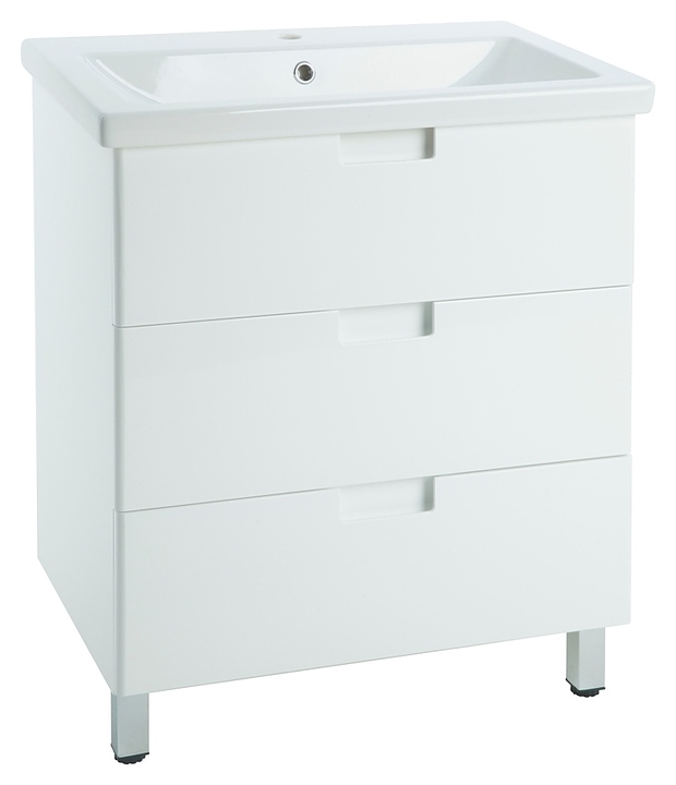 Тумба под раковину Bellezza Пегас 90 с 3 ящиками, белая