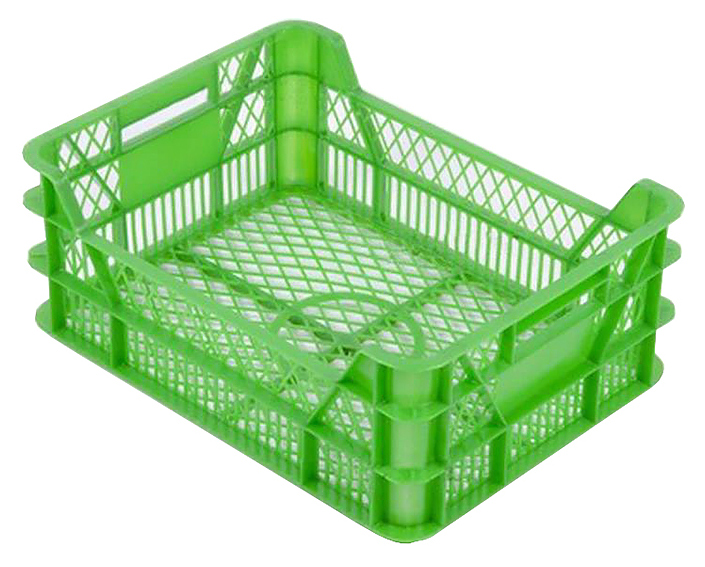 Ящик для овощей и фруктов ТАРА.РУ 110-1 400х300х155 мм зеленый