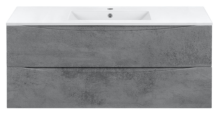 Тумба под раковину Vincea Mia 1200 Beton 120,9х46 см, с 2 ящиками, подвесная, бетон