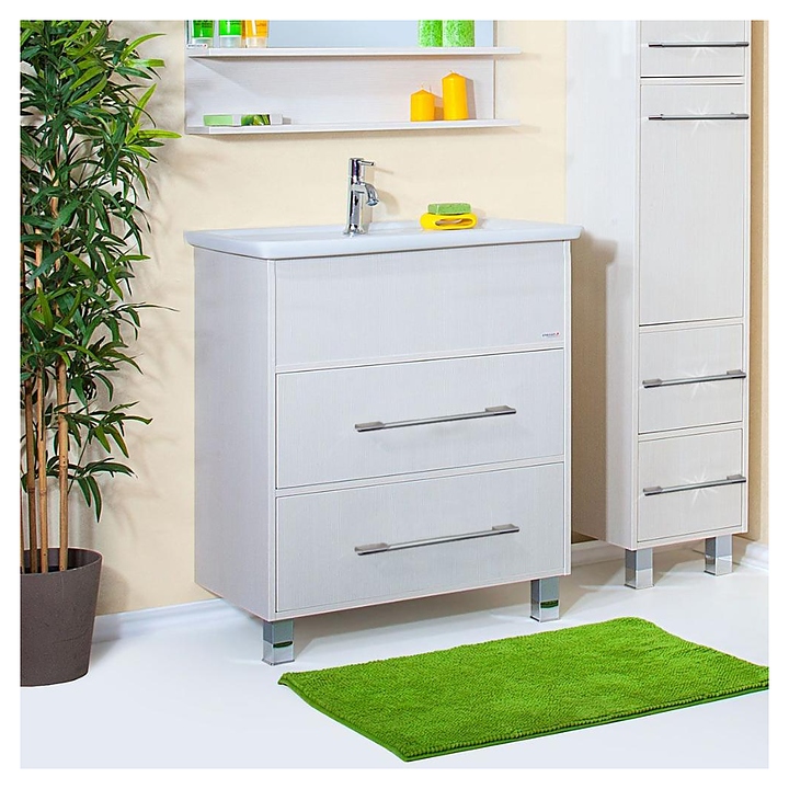 Тумба под раковину БРИКЛАЕР Чили 80 см напольная, светлая лиственница