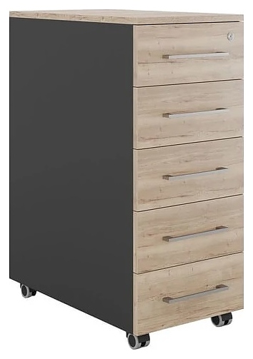 Тумба мобильная КОБОР TМ5-40/50 black/natural