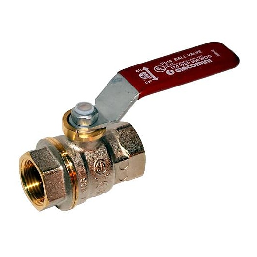 Кран шаровой Giacomini никель R910 Ду 40 Ру35 ВР полнопроходной рычаг