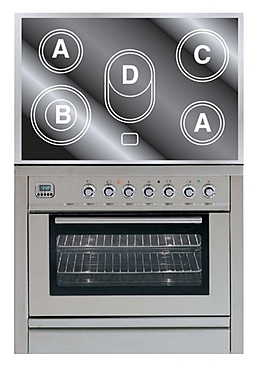 Духовка с варочной панелью ILVE PWE-90-MP