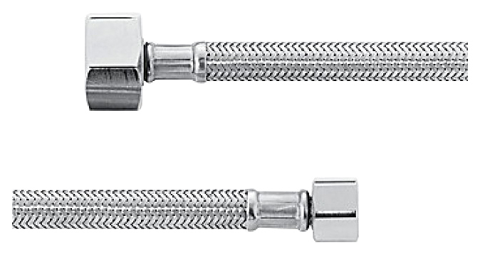 Шланг подключения Brita G3/8-G3/4 колено, DN8, 1,5 метра, нерж. металл, супергибкость (с уценкой)