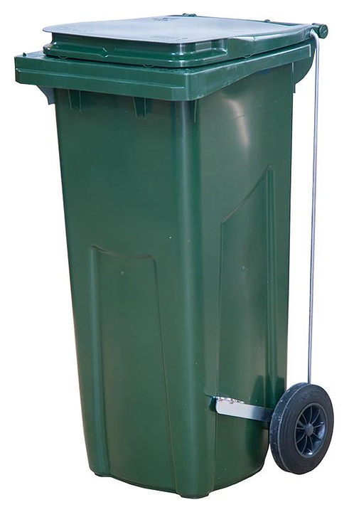 Контейнер для мусора ТАРА.РУ МКТ 120 с педалью Г, зеленый