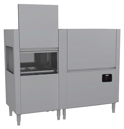 Машина посудомоечная конвейерная Krupps Evolution EVO301 ESX, система предварительной мойки EV-PW900, стол выходной роликовый EV-PW900, двойной дозатор моющего и ополас